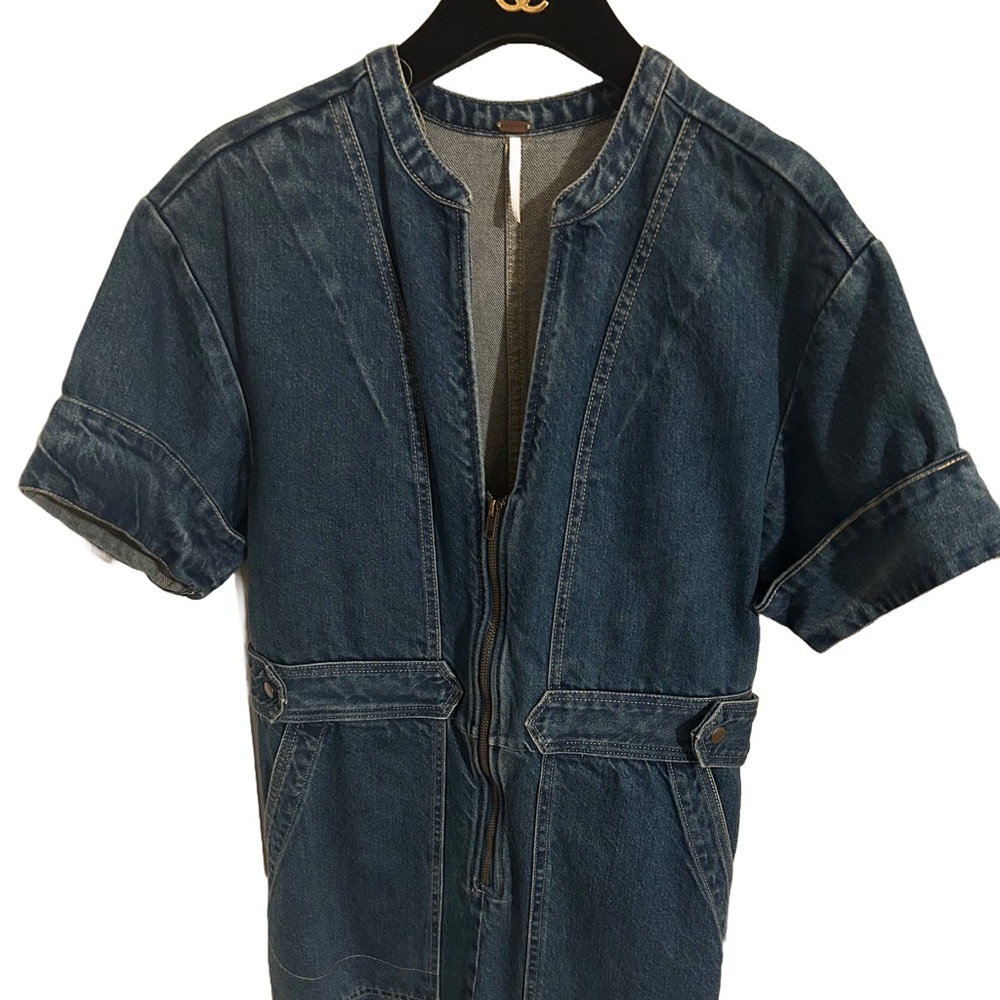 Denim Free People Dress size. Medium